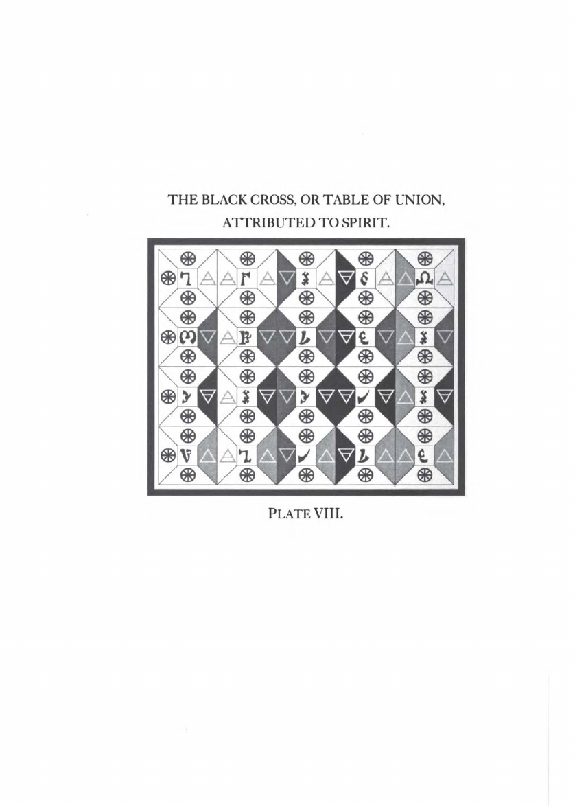 Plate VIII from The Equinox I:7 showing the Black Cross extracted as a five-by-four Table of Union attributed to Spirit