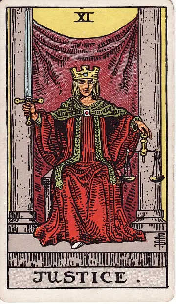 Justice tarot card