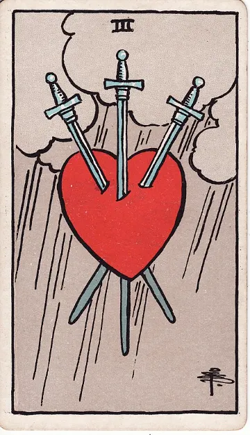 Three of Swords tarot card