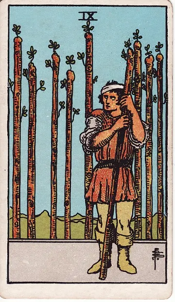 Nine of Wands tarot card