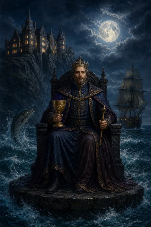 King of Cups in the Gothic Romance tarot deck