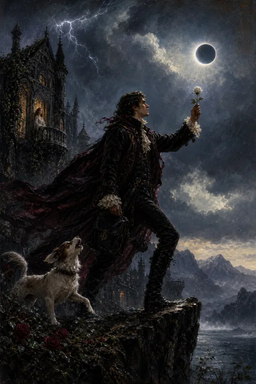 The Fool in the Gothic Romance tarot deck