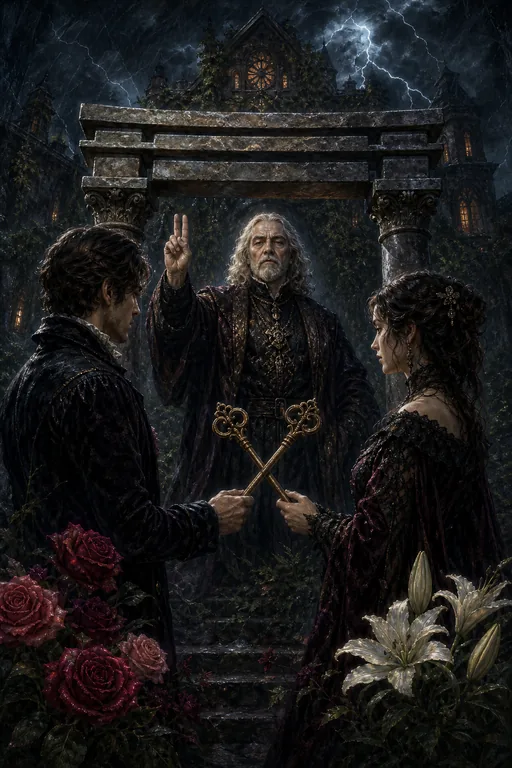 The Hierophant in the Gothic Romance tarot deck
