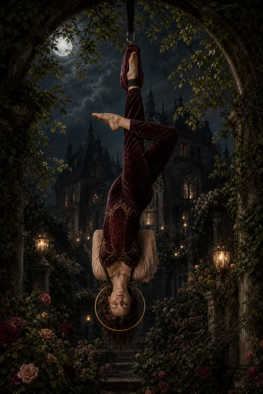 The Hanged Man in the Gothic Romance tarot deck
