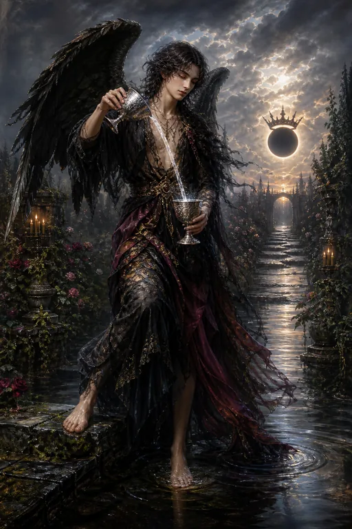Temperance in the Gothic Romance tarot deck