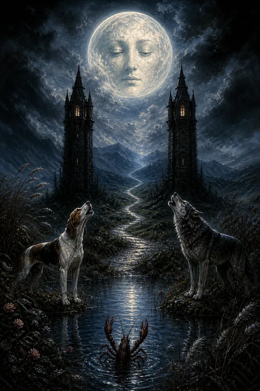 The Moon in the Gothic Romance tarot deck