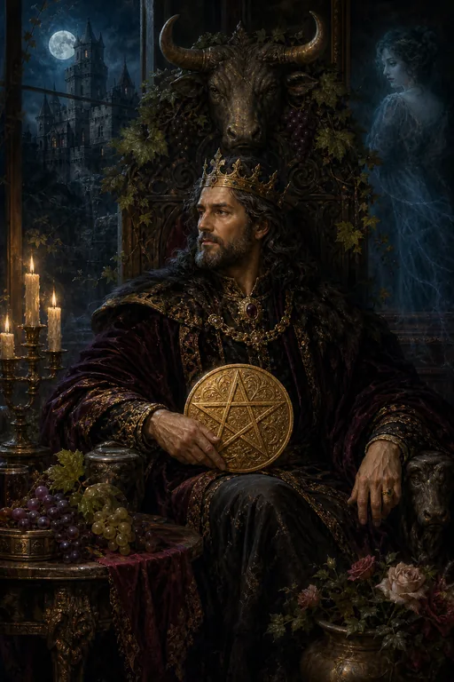 King of Pentacles in the Gothic Romance tarot deck