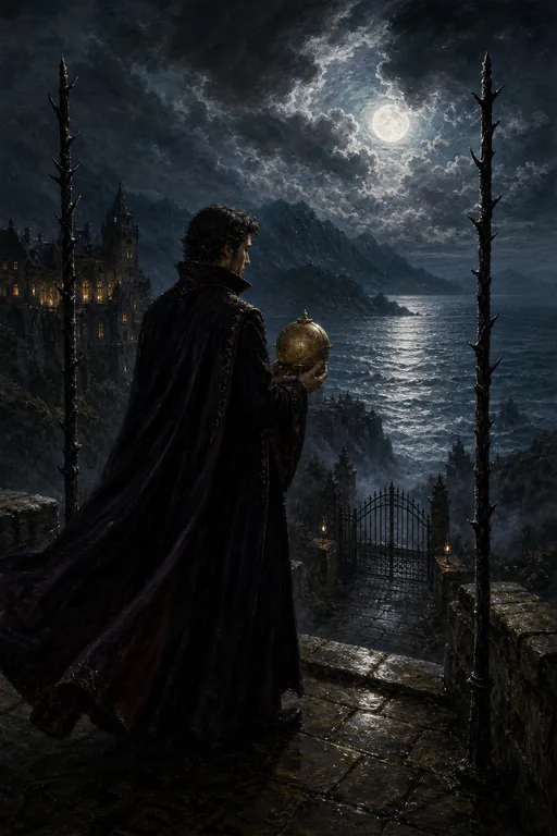 Two of Wands in the Gothic Romance tarot deck