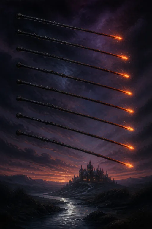 Eight of Wands in the Gothic Romance tarot deck