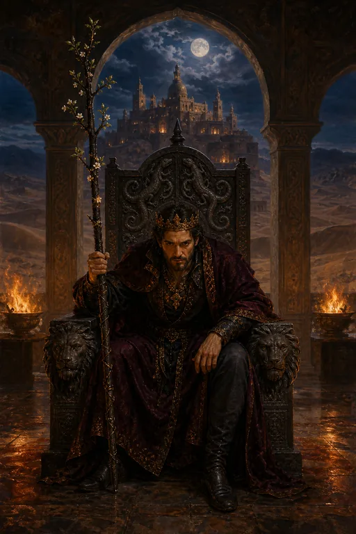 King of Wands in the Gothic Romance tarot deck